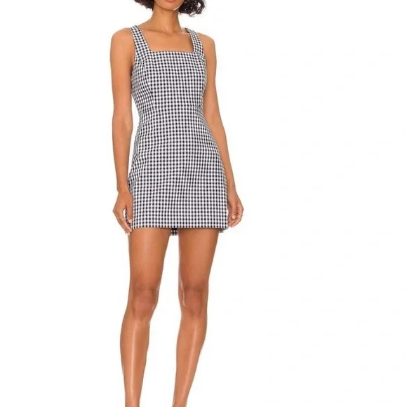 Favorite Daughter Breakup Mini Dress in Navy Gingham - NWT - Picture 3 of 8
